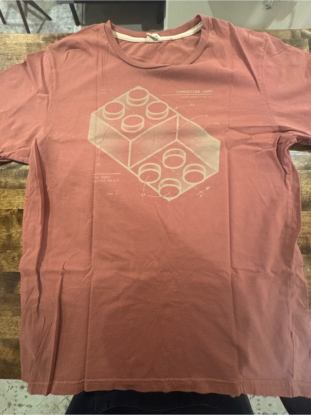 Men's Brick Graphic T-Shirt - Dusty Rose